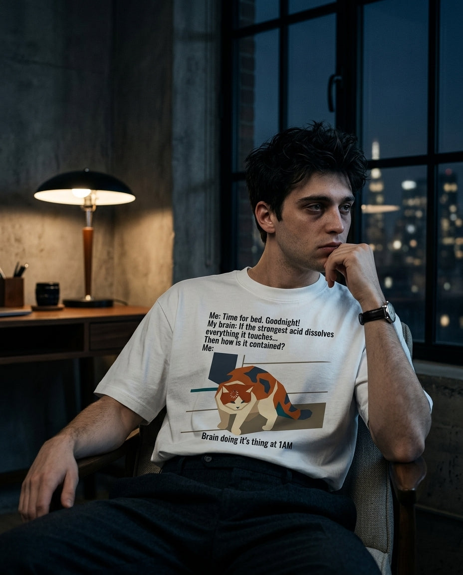 Brain doing it's thing at 1AM | Classic Tee editorial photo