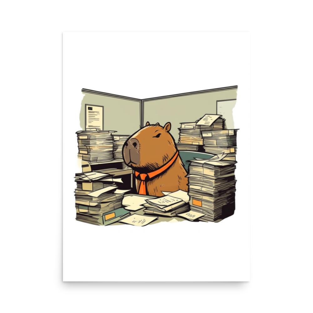 Corporate Capybara | Poster 18×24 - Mockup 1
