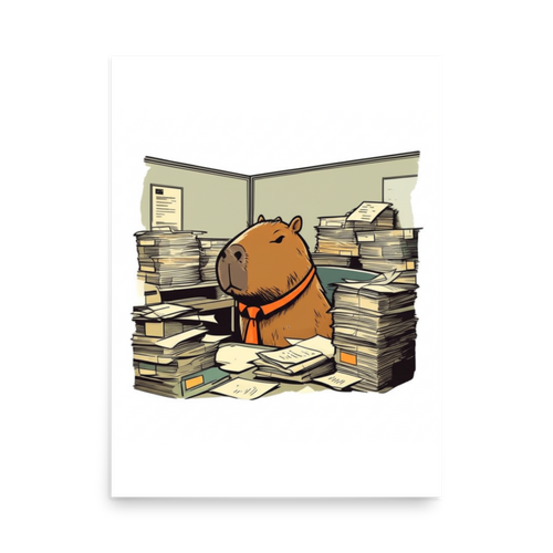 Corporate Capybara | Poster 18×24 - Mockup 1
