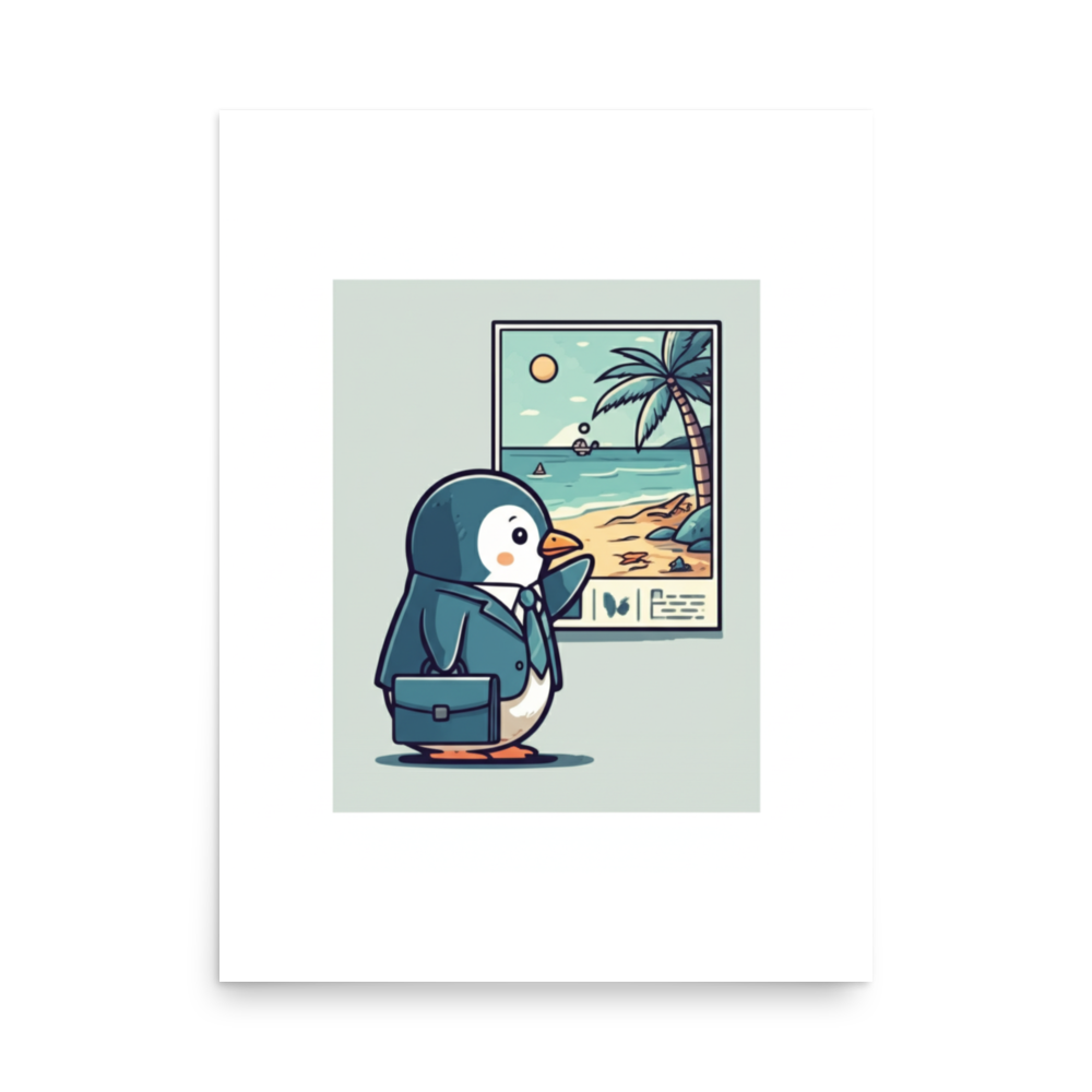 Distracted Penguin | Poster 18×24 - Mockup 1