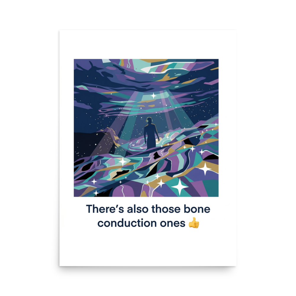 Bone conduction vibes | Poster 18x24 product mockup